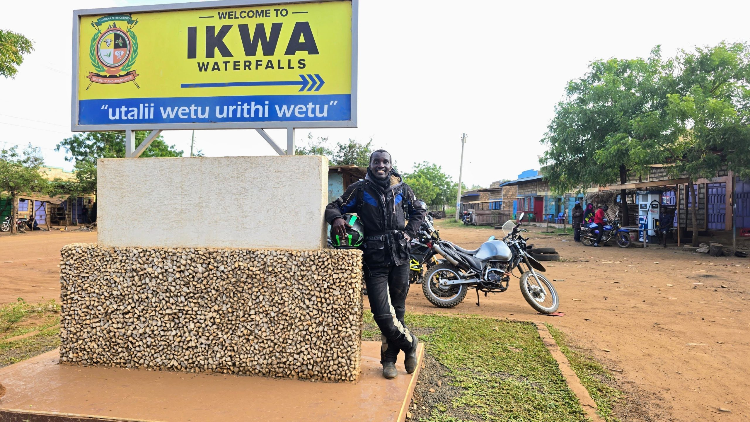 Ikwa Falls Signage at Nkondi Market